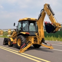 Mini-chargeuse rétrocaveuse 4x4 avec moteur diesel CE EPA de fabrication chinoise, capacité de charge nominale de 8 tonnes, chargeur frontal pour tracteur agricole