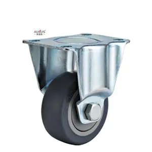 Guangdong produttore AUGUS all'ingrosso di media portata Grey TPR piastra superiore rigida ruota di gomma 3/4/5 pollici