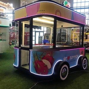 Carrito de Comida Multifuncional Eléctrico de 4 Ruedas, Camión de Comida Móvil, Carrito de Té con Leche y Café - Product Image 1