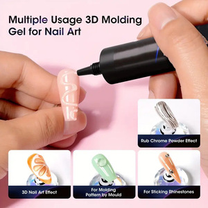 Gel UV transparent pour ongles 15g, sans essuyage, design 3D multifonctionnel, pour fournitures professionnelles de nail art - Product Image 3