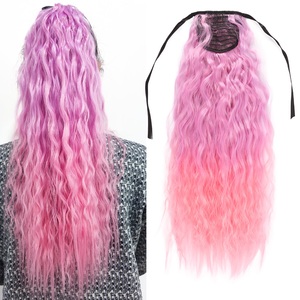 AliLeader Coda di Cavallo Sintetica Colorata Ombre 24 Pollici, Lunga e Voluminosa, Effetto Ondulato per Bambine e Ragazze - Product Image 1