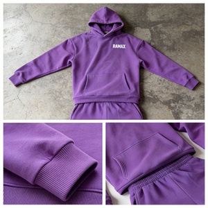 Hot Supplier Custom Unisex Tracksuit Pullover Plain Sweatsuit Baggy Oversized Hoodie and Sweatpants <b>Set</b> <b>Sweat</b> Suits Men - Product Image 3