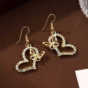 ต่างหูเพชรรูปทรงใหม่ ดีไซน์ผีเสื้อทันสมัย สไตล์เกาหลี ดงแดมุน คุณภาพสูง โลหะผสมทองแดง ประดับมุก ดอกไม้ สำหรับงานศาสนาและงานปาร์ตี้ - Product Image 6