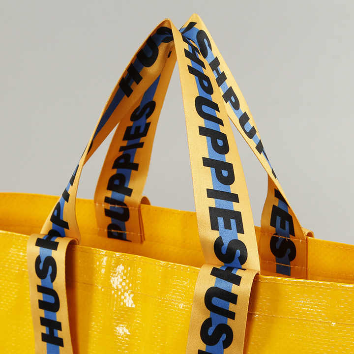 Recycled Large Laminated Polypropylene PP Woven Plastic Tote Reusable ...