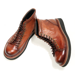 Nouvelle mode bottes à la mode haut <span class=keywords><strong>costume</strong></span> de travail bottes en cuir véritable pour hommes bottes de mode à la mode pour hommes - Product Image 3