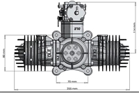 Moteur à essence Dle 111cc d'origine pour modèle d'avion RC