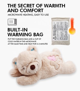 AFP Anxiety Relief Calming Plush Pet Toy With Heartbeat Simulator &amp;Heat <strong>Pack</strong> Sleeping Aid Stuffed Animal Heartbeat Dog &amp; Cat Toy - Product Image 4