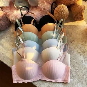 Mulheres sutiã peito pequeno cores sólidas pronto para enviar confortável estudantes meninas sutiã - Product Image 1