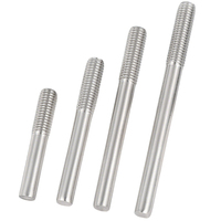 304 Stainless Steel Single End Right Hand Threaded Rod Stud Bolt M3-M6 Plain Finish