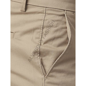 Pantalon décontracté pour homme en twill de coton léger, coupe droite et ajustée, nouveau style, poche latérale, logo personnalisé, faible MOQ, prix de gros, OEM - Product Image 4