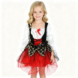 MS Kids Pirate Costume <b>Dress</b>, <b>Red</b> & Black Tutu with Skull Print Sash <b>for</b> Girls - Product Image 6