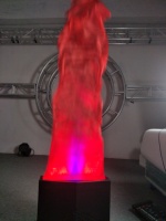 Machine à Effets de Flamme Électrique Rouge 1,8 m avec Double Souffleur pour Scène DJ, Discothèque, Fêtes, Toile de Fond en Tissu de Soie, Effet Flamme LED