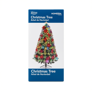 Homeera Christmas Tree 180cm 230T Multicolored Led Lights Indoor Pine Artificial Tree - Product Image 1