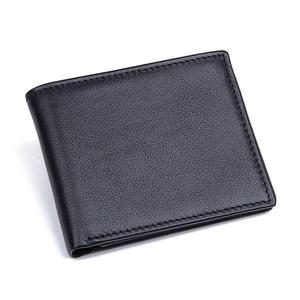 J.M.<span class=keywords><strong>D</strong></span> portefeuille de protection RFID en cuir Ultra-mince, porte-cartes en Fiber de carbone, portefeuille Simple pour hommes, Offre Spéciale - Product Image 2