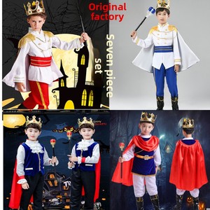 Costume unisexe pour enfants d'Halloween, costume de roi pirate et de prince, tenue de danse pour spectacle (matériel en nylon) - Product Image 2