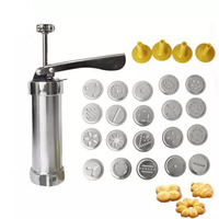 Ensemble de presse-biscuits en acier inoxydable avec 10/20 outils de décoration, kit de pistolet à biscuits compatible lave-vaisselle