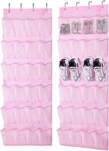 Organisateurs de chaussures de porte 24 poches en maille Organisateur de chaussures suspendu Rack Grid Shoes Storage - Product Image 3