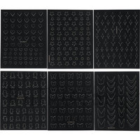 Pochoir aérographe pour ongles Coeur Papillon Étoile Autocollants pour ongles Y2K Charms Flowers Leaf Stamping Plates Airbrush Templates