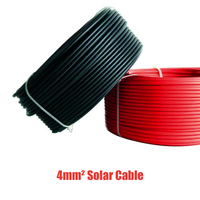 Câble solaire HuaCable XLPE sans halogène à double isolation rouge et noir, monoconducteur, PV1-F 1,5 mm 4 mm 6 mm, vente en gros