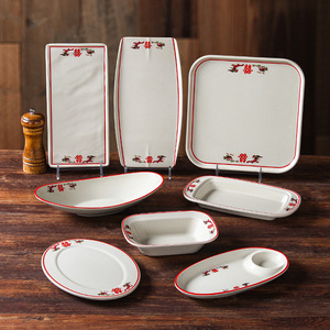 Xiangyuan <b>melamine</b> tableware <b>plates</b>, commercial retro-style dishes, hot pot restaurant <b>plates</b>, imitation porcelain soup <b>plates</b>, - Product Image 3