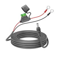 Kabel Daya Starlink Mini Terminal O Ring ke Konektor DC dengan Kotak Sekring Kabel Catu Daya Baterai untuk RV Kendaraan Laut