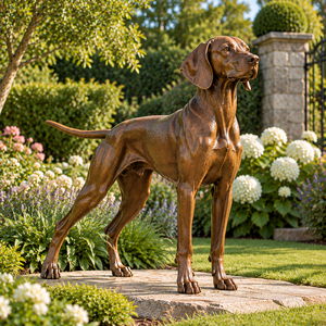 Escultura de Metal de Tamaño Real, Estatua de Vizsla de Bronce para Exteriores, en Venta - Product Image 3