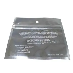 Tas ritsleting atas Aluminium Foil ritsleting bening kosmetik lipstik plastik buram kualitas baik tas transparan untuk mengatur kosmetik