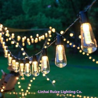 Guirlande lumineuse solaire LED IP65 à ampoules Edison, transparente, pour jardin extérieur, étanche, modèle papaye, en promotion