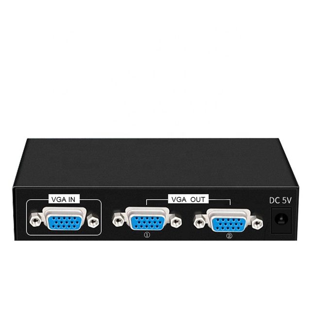 Custom Premium 200MHz VGA Splitter 1 to 4 and 2 Ports 4 Ports Out HD Video Display Divider Computer Splitter