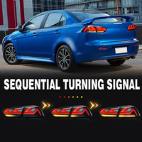 Luces traseras LED RGB para Mitsubishi Lancer EX EVO 2008-2017 Lámpara trasera ahumada