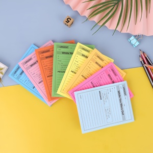 Blocs de notes urgents 4x5 pouces pour appels professionnels, fournitures de bureau, 40 feuilles par bloc, pour les notes à faire lors de vos déplacements, blocs de notes adhésifs personnalisés avec logo - Product Image 1
