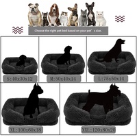 Canapé-lit de luxe en tissu peluche pour chien et tapis pour chat - Épais, amovible, lavable, garde au chaud toutes les saisons