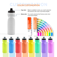 Bouteille d'eau de sport portable en plastique grande capacité, anti-fuite, à presser, pour gym, cyclisme, fitness, randonnée – Vente directe usine