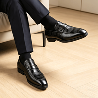 Mocassins Premium à motif quadrillé et fermoir équestre pour homme, chaussures de ville formelles, chaussures de gentleman, à enfiler, pour affaires et décontracté