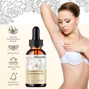 Huile de Cyperus Rotundus naturelle pour réduire la repousse des poils corporels, pour l'élimination des poils incarnés, réduit la repousse des poils indésirables, resserre les pores - Product Image 2