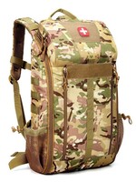 Sac à dos médical tactique unisexe pour l'extérieur, trousse de premiers soins pour les voyages - Doublure en PVC