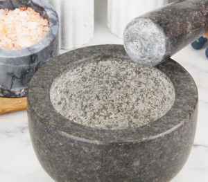 ワカモレ、スパイス、ハーブ用天然花崗岩モルタルとペスルセットストーングラインダー滑り止めヘビーデューティモルタルボウル - Product Image 6