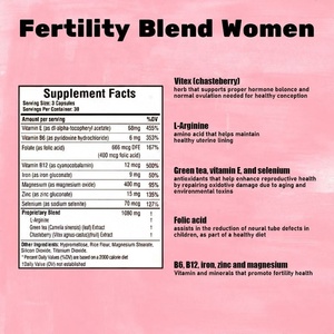 Complément Vitaminique pour la Fertilité Marque Blanche – Non destiné aux nouveau-nés – Capsules pour la Fertilité - Product Image 4