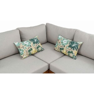 Conjunto de Sofás Esquineros de Aluminio para Exteriores con Madera de Acacia para Hotel, Resort, Villa, Patio, Forma de L, Alta Calidad - Product Image 5