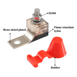 200A 58V Einpoliger einpoliger M8 MRBF-Batterie-Sicherungs klemmen block mit Keramik sicherung für RV Marine Automotive Blade - Product Image 4