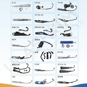 Sistema de <span class=keywords><strong>escape</strong></span> completo para motocicleta y scooter, silenciador de <span class=keywords><strong>escape</strong></span> original de fábrica, tubo intermedio - Product Image 6