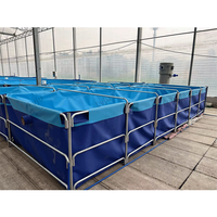 Équipement Agricole de Ferme Aquacole en Acier pour Réservoir de Homards, Bassin à Poissons, Réservoir en Plastique pour l'Élevage de Crevettes