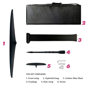 Oferta Especial ART V2 1500 Tabla de Foil de Carbono de Potencia con Envergadura Extra Larga, Ala Delantera/Ala Trasera/Fuselaje/Mástil - Set de Hydrofoil con Bolsa JFS AR JFS - Product Image 2