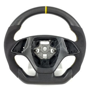 100% intérieur de voiture de volant en fibre de carbone véritable pour <span class=keywords><strong>Chevrolet</strong></span> Camaro <span class=keywords><strong>Corvette</strong></span> <span class=keywords><strong>C7</strong></span> <span class=keywords><strong>2014</strong></span> 2015 2016 2017 2018 2019 - Product Image 1
