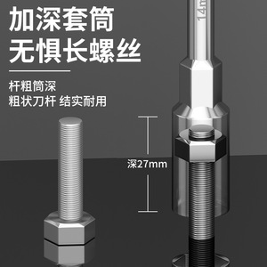 Kubla Hex Socket Screwdriver Set 5.5 7 8 10mm Deep Well Durable For Diy Repair Tools - Product Image 5