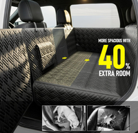 Coussin pliable confortable et imperméable pour chien et oiseau, protection de siège de voiture avec protection de porte pour siège arrière de voiture - Tapis durable pour animaux de compagnie