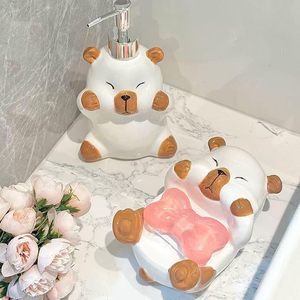 Bonito dispensador de jabón de carpincho de cerámica <span class=keywords><strong>3D</strong></span>, uso versátil <span class=keywords><strong>para</strong></span> <span class=keywords><strong>cocina</strong></span>, baño, ideal <span class=keywords><strong>para</strong></span> jabón de manos, champú, loción - Product Image 3