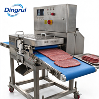 Machine à trancher à double canal de type convoyeur pour décongeler la viande, les steaks, les filets de poulet