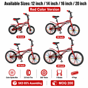 Vélo BMX Freestyle Street 20 <span class=keywords><strong>pouces</strong></span> avec <span class=keywords><strong>guidon</strong></span> <span class=keywords><strong>Ape</strong></span> <span class=keywords><strong>Hanger</strong></span> multicolore arc-en-ciel et cadre robuste en acier haute résistance - Product Image 3