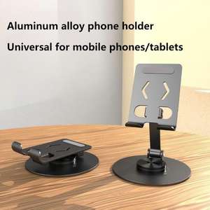 360 Rotatable Flexible Aluminum Alloy Phone Stand Tablet Holder Compatible iPad <b>Portable</b> Adjustable Height for Bed <b>Desk</b> Home Use - Product Image 5